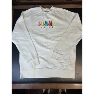 Vintage Tommy Jeans Embroidered Sweatshirt, Large